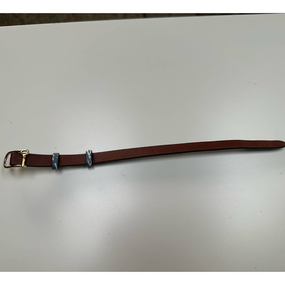 Keep Collective Blue pattern/Saddle leather bracelet - Picture 4 of 4